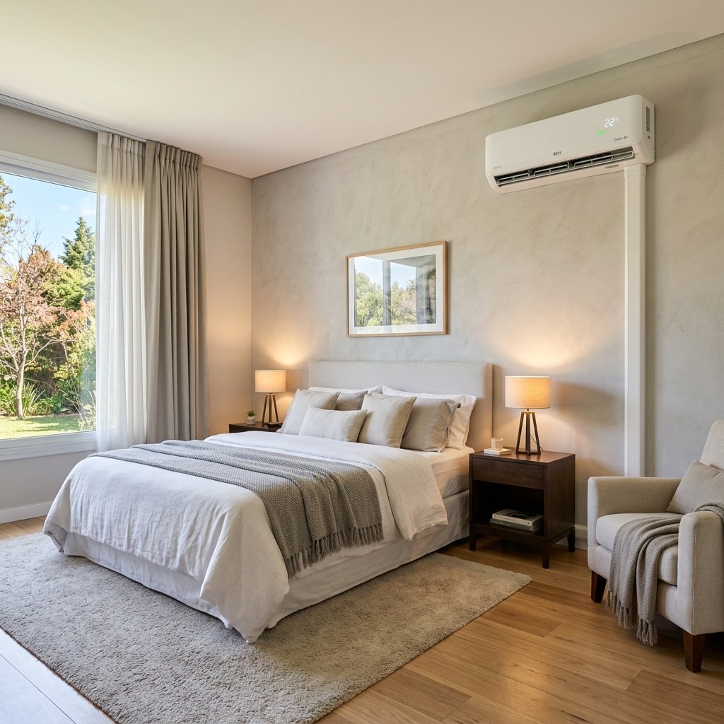 Instalación split en dormitorio - Aurion Climatización